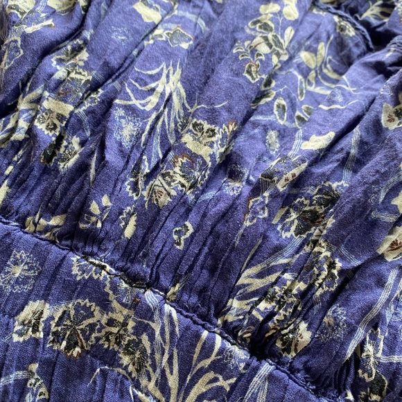 Treasure & Bond Mini Skirt in Blue Tiered Cotton, size Small - Picture 3 of 7